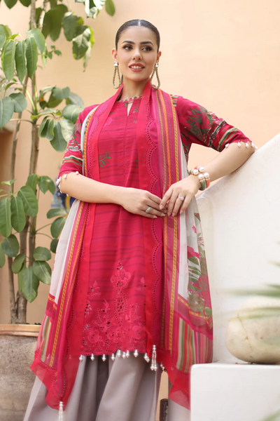 Charizma | Embroidered Lawn 25’ | CB5-05 -  House of Maryam  - Original Designer Dress - House of Maryam
