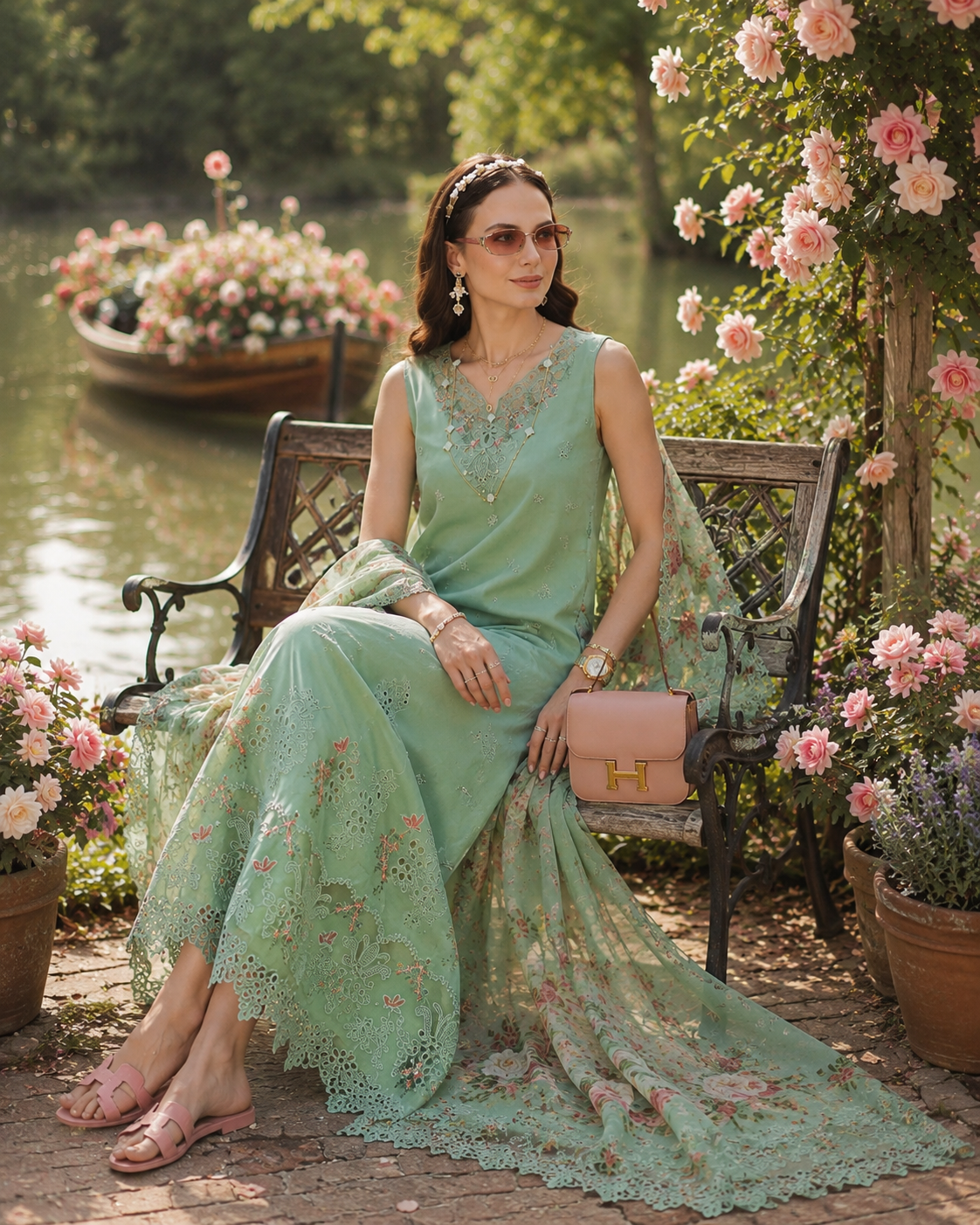 Noor by Saadia Asad | Noor Eid Printskhas 26 | D9 €“ Aqua Minté-3