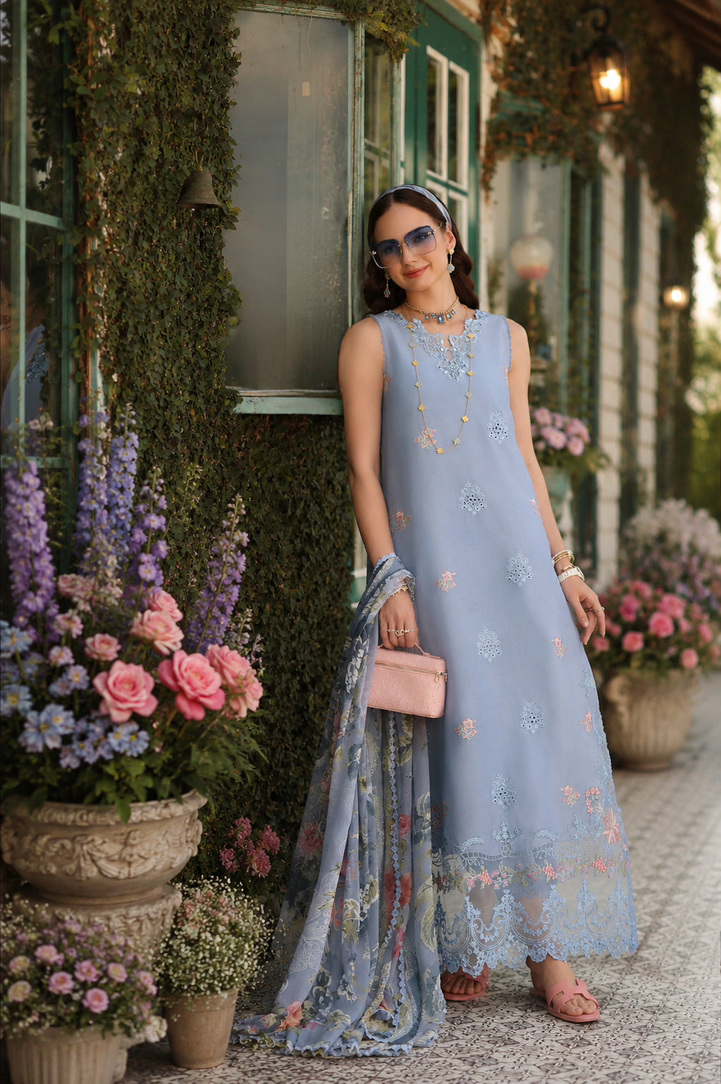 Noor by Saadia Asad | Noor Eid Printskhas 26 | D1 €“ Frozen Mist, image 2