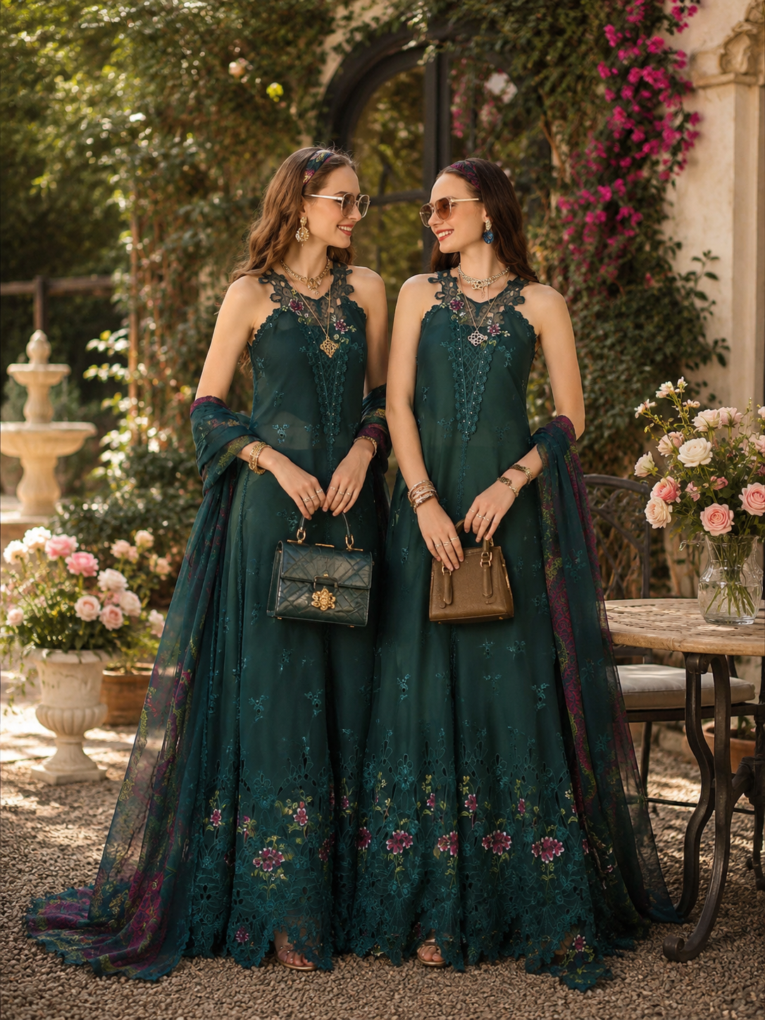 Noor by Saadia Asad | Noor Eid Printskhas 26 | D6 €“ Coblat Teal-6