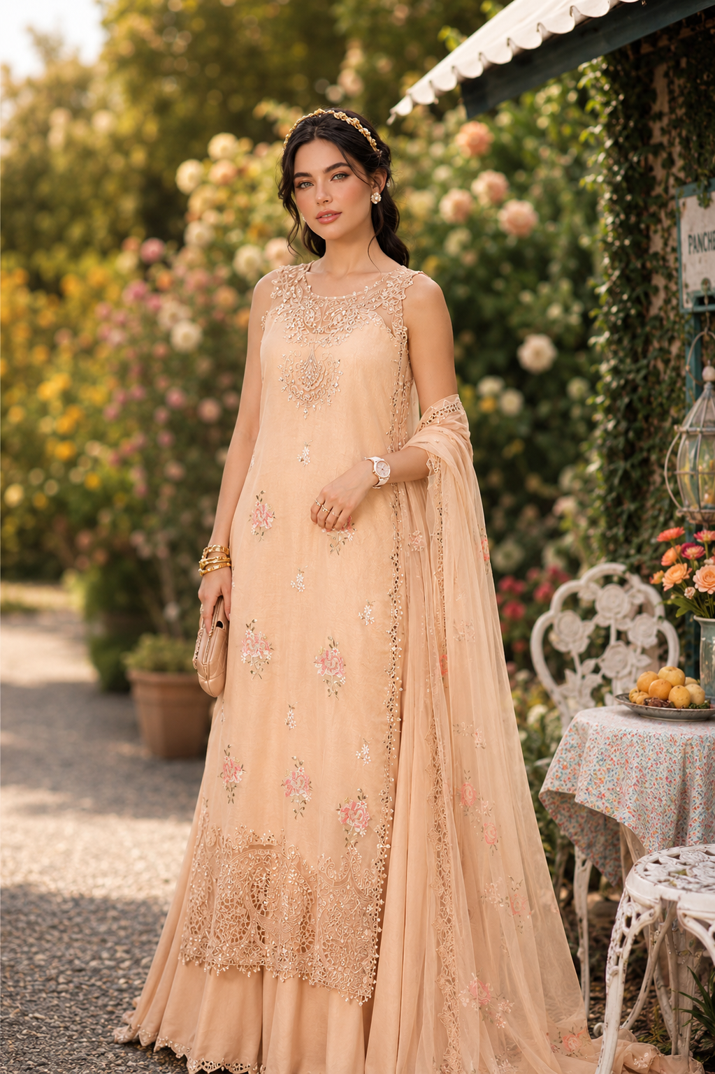 Noor by Saadia Asad | Noor Eid Printskhas 26 |D13 €“ Blush Peach