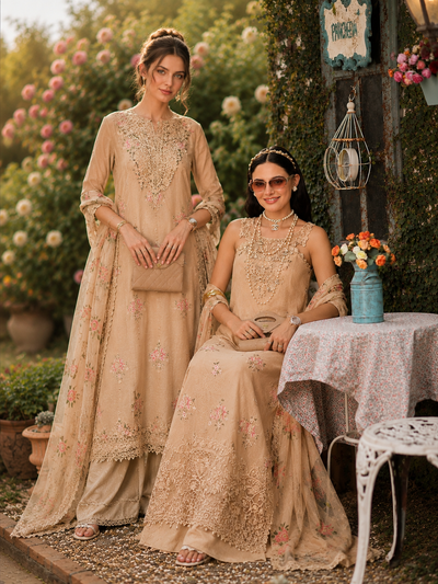 Noor by Saadia Asad | Noor Eid Printskhas 26 |D13 €“ Blush Peach