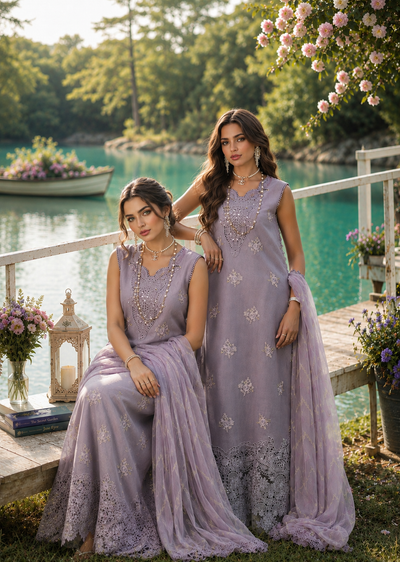 Noor by Saadia Asad | Noor Eid Printskhas 26 | D4 €“ Lavender Lights