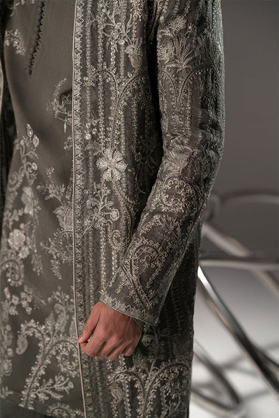 Republic By Omar Farooq | Sherwani Couture | 'Qasim' Open Sherwani -  Republic by Omar Farooq SHERWANI COUTURE - Original Designer Dress - House of Maryam