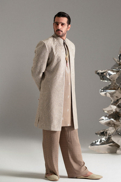 Republic By Omar Farooq | Sherwani Couture | 'Shabaan' Open Sherwani -  Republic by Omar Farooq SHERWANI COUTURE - Original Designer Dress - House of Maryam