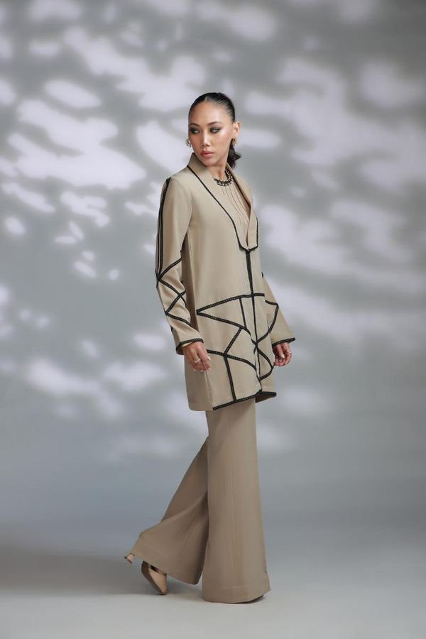 Sana Abbas | La Fiesta A W Pret | Taupe-2