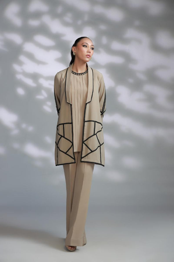 Sana Abbas | La Fiesta A W Pret | Taupe-5