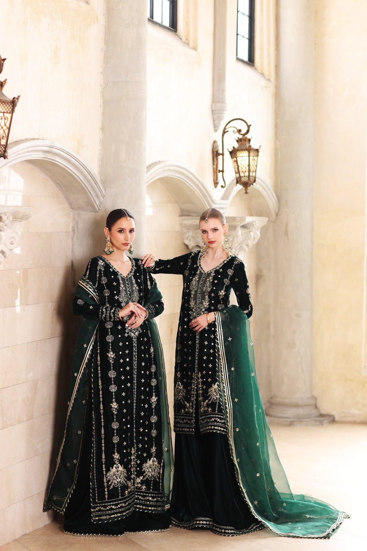 Noor by Saadia Asad | Handcrafted Velvet 25 |Zamurrud-7