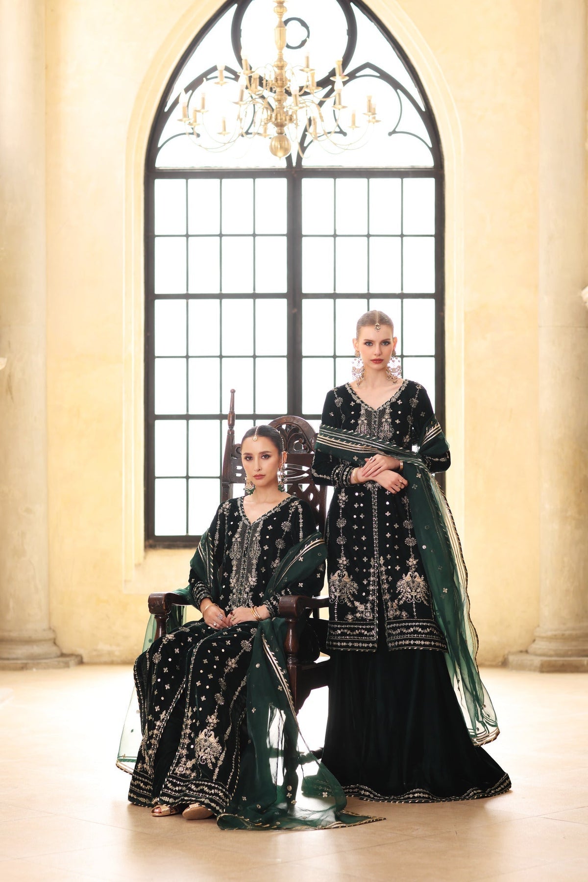 Noor by Saadia Asad | Handcrafted Velvet 25 |Zamurrud-6