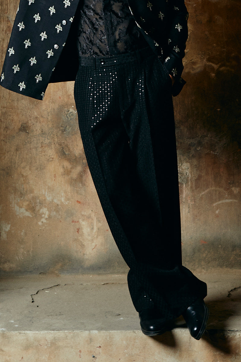 Republic By Omar Farooq | Trouser | "Nadeem" Boot-Cut Pants -  Republic by Omar Farooq Trouser - Original Designer Dress - House of Maryam