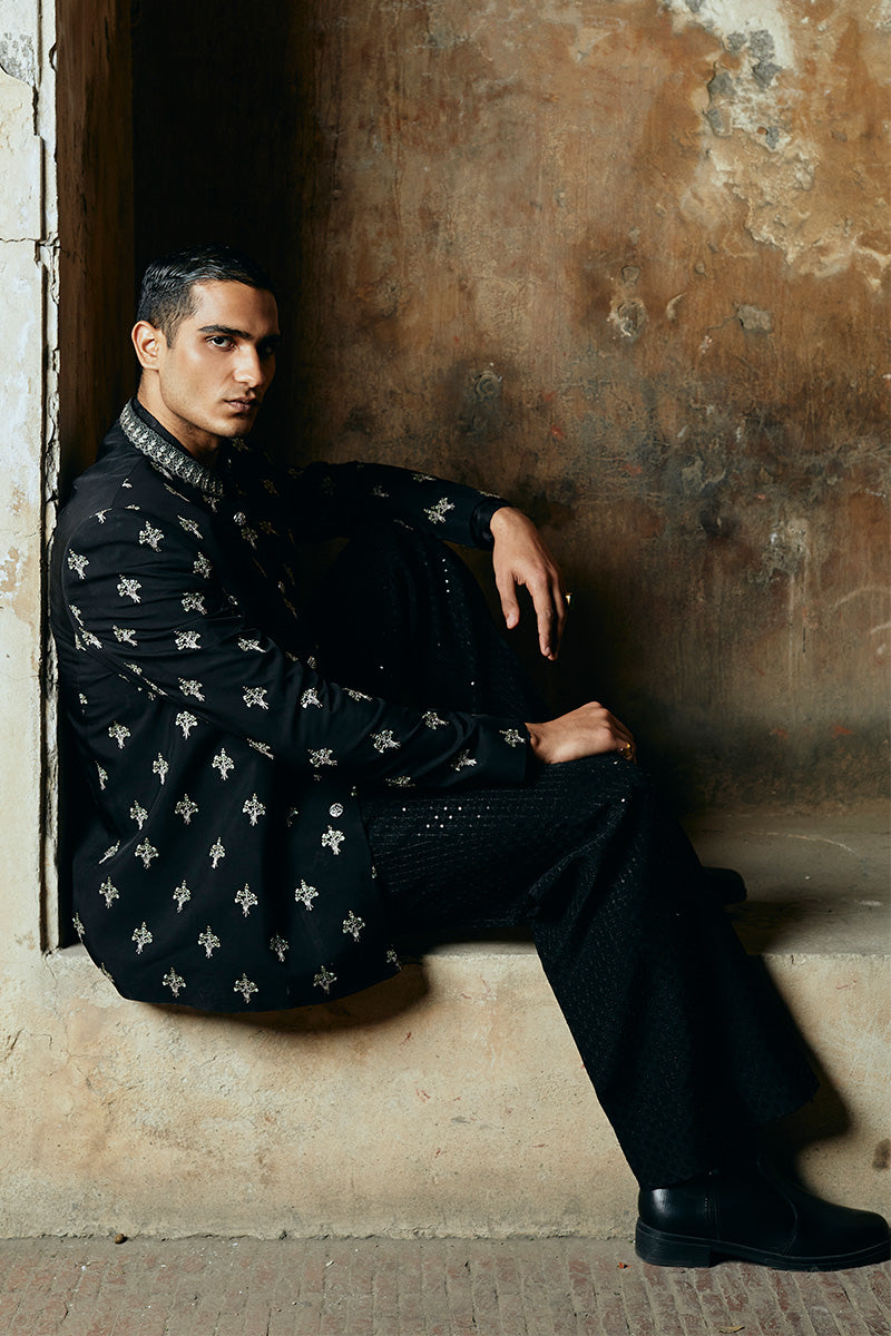 Republic By Omar Farooq | Trouser | "Nadeem" Boot-Cut Pants -  Republic by Omar Farooq Trouser - Original Designer Dress - House of Maryam