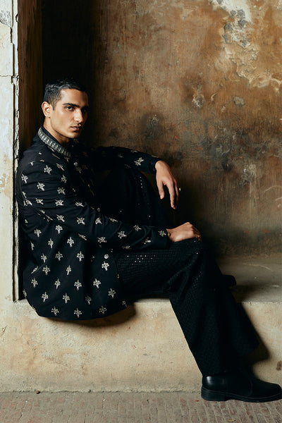 Republic By Omar Farooq | Trouser | "Nadeem" Boot-Cut Pants -  Republic by Omar Farooq Trouser - Original Designer Dress - House of Maryam