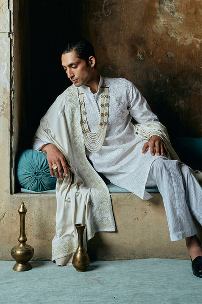 Republic By Omar Farooq | Luxury Rtw | "Ahsan" Kurta Pajama -  Republic by Omar Farooq Luxury RTW - Original Designer Dress - House of Maryam