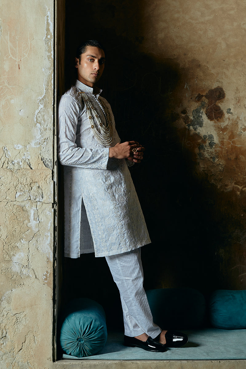 Republic By Omar Farooq | Luxury Rtw | "Ahsan" Kurta Pajama -  Republic by Omar Farooq Luxury RTW - Original Designer Dress - House of Maryam