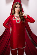 Raja Salahuddin | House of Mina | Crimson -  Raja Salahuddin Ladies Clothes - Original Designer Dress - House of Maryam