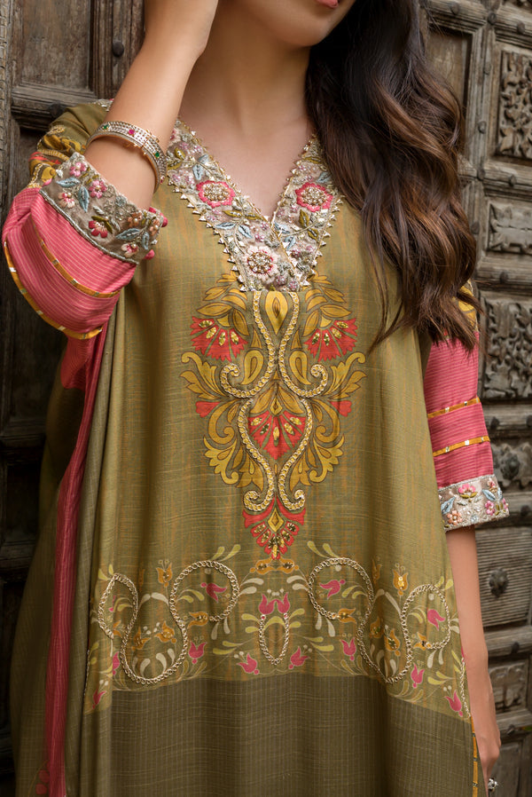 Layla Chatoor | Luxury Pret | Printed Kaftan-3