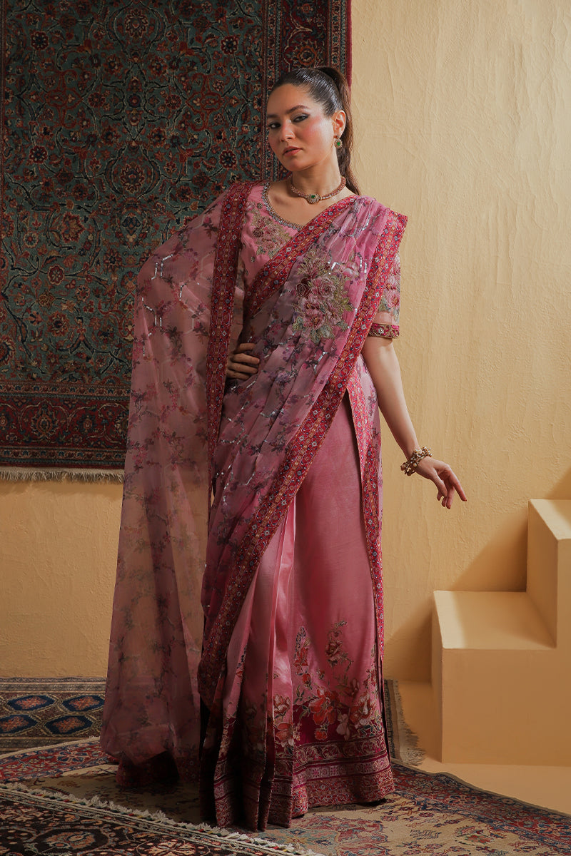 Shamaeel Ansari | Majestic Legacy | Rosewood Zari Fusion Saree, image 7