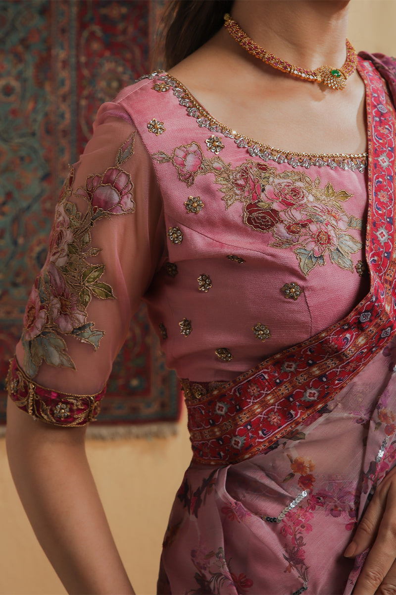 Shamaeel Ansari | Majestic Legacy | Rosewood Zari Fusion Saree, image 9