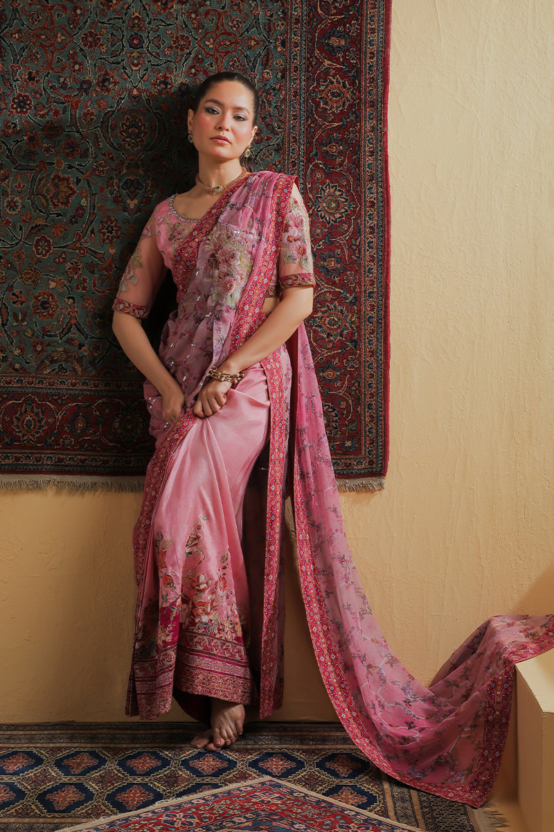 Shamaeel Ansari | Majestic Legacy | Rosewood Zari Fusion Saree, image 5