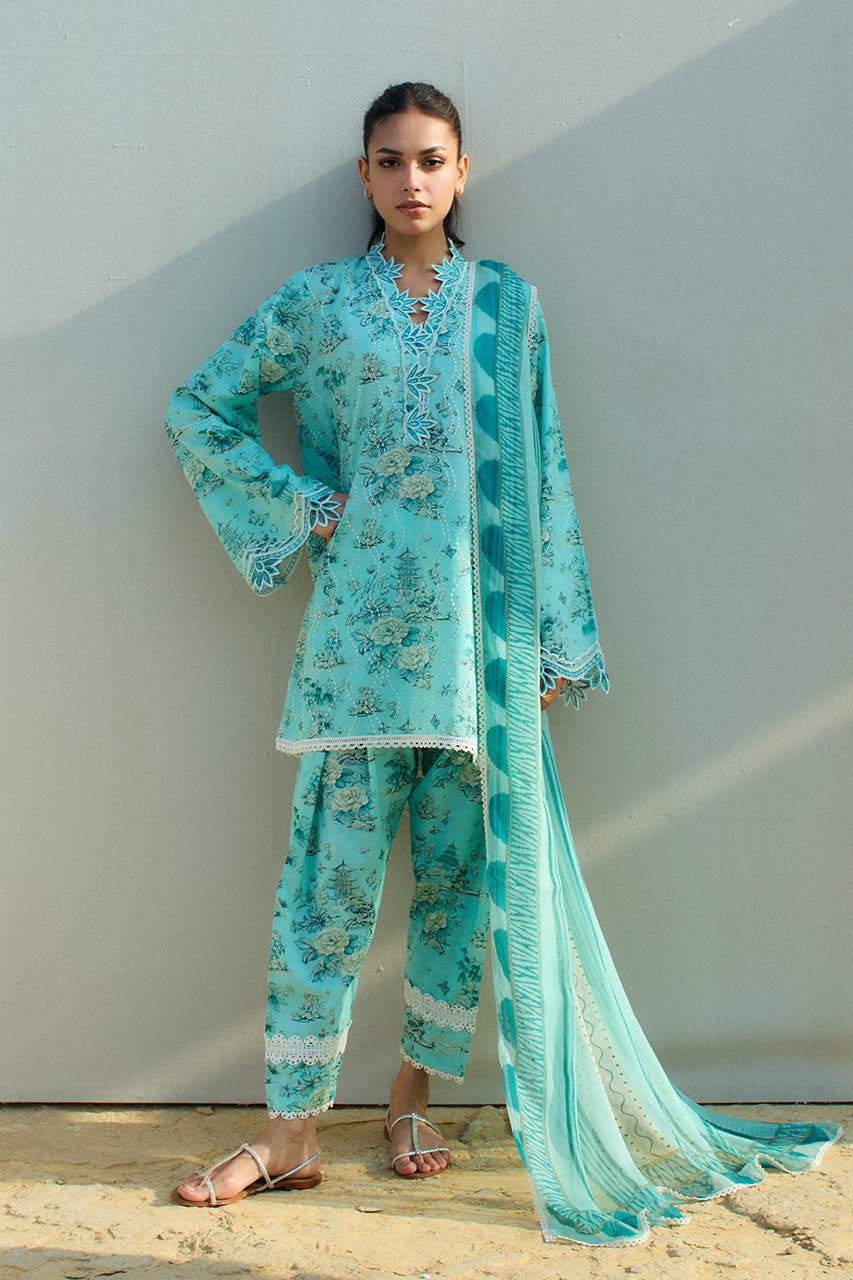 Sania Maskatiya | Luxury Lawn 25 | Myra (B) -  Sania Maskatiya Ladies Clothes - Original Designer Dress - House of Maryam