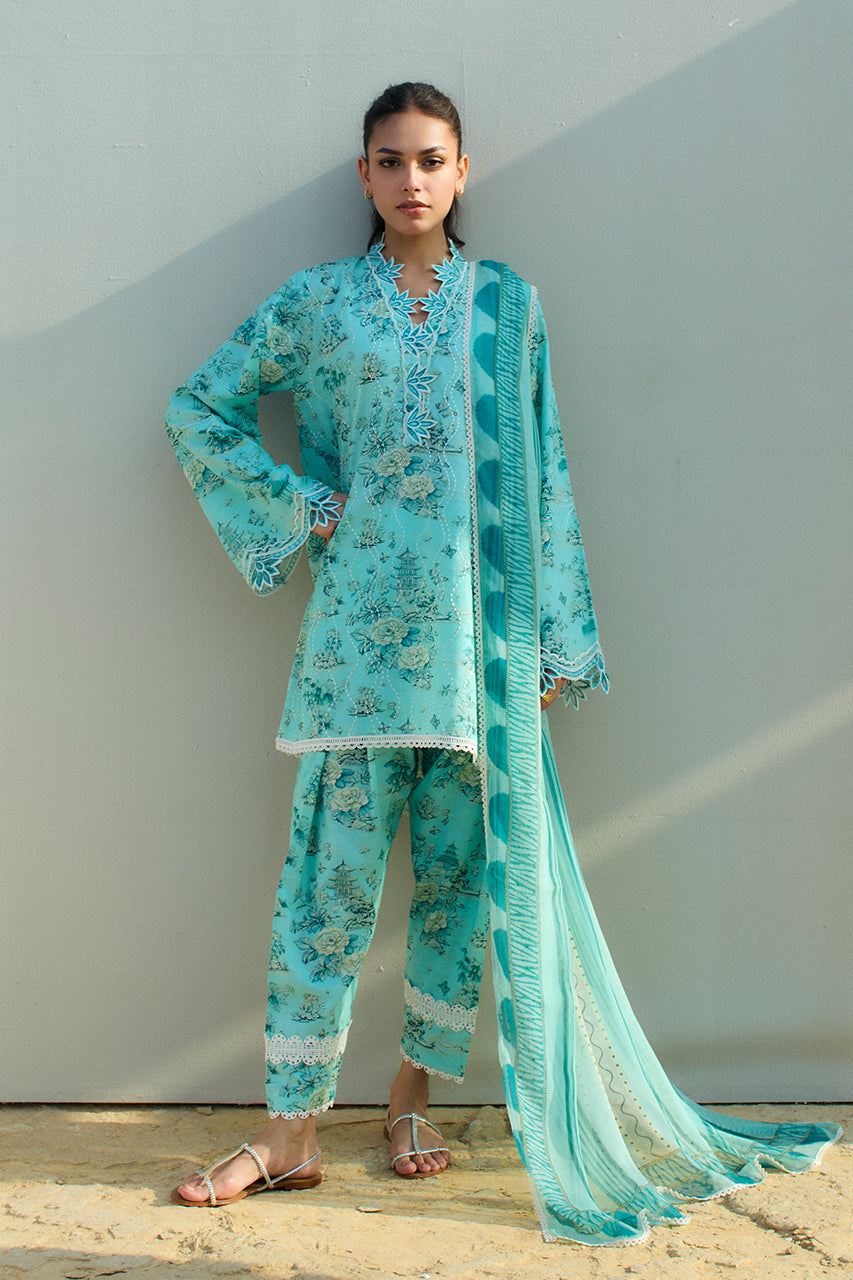 Sania Maskatiya | Luxury Lawn 25 | Myra (B) -  Sania Maskatiya Ladies Clothes - Original Designer Dress - House of Maryam