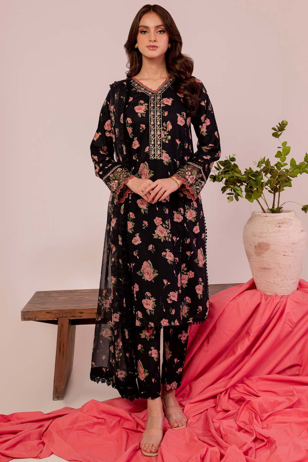 Farasha | Printed Essentials | Black Scarlet -  Farasha Ladies Clothes - Original Designer Dress - House of Maryam