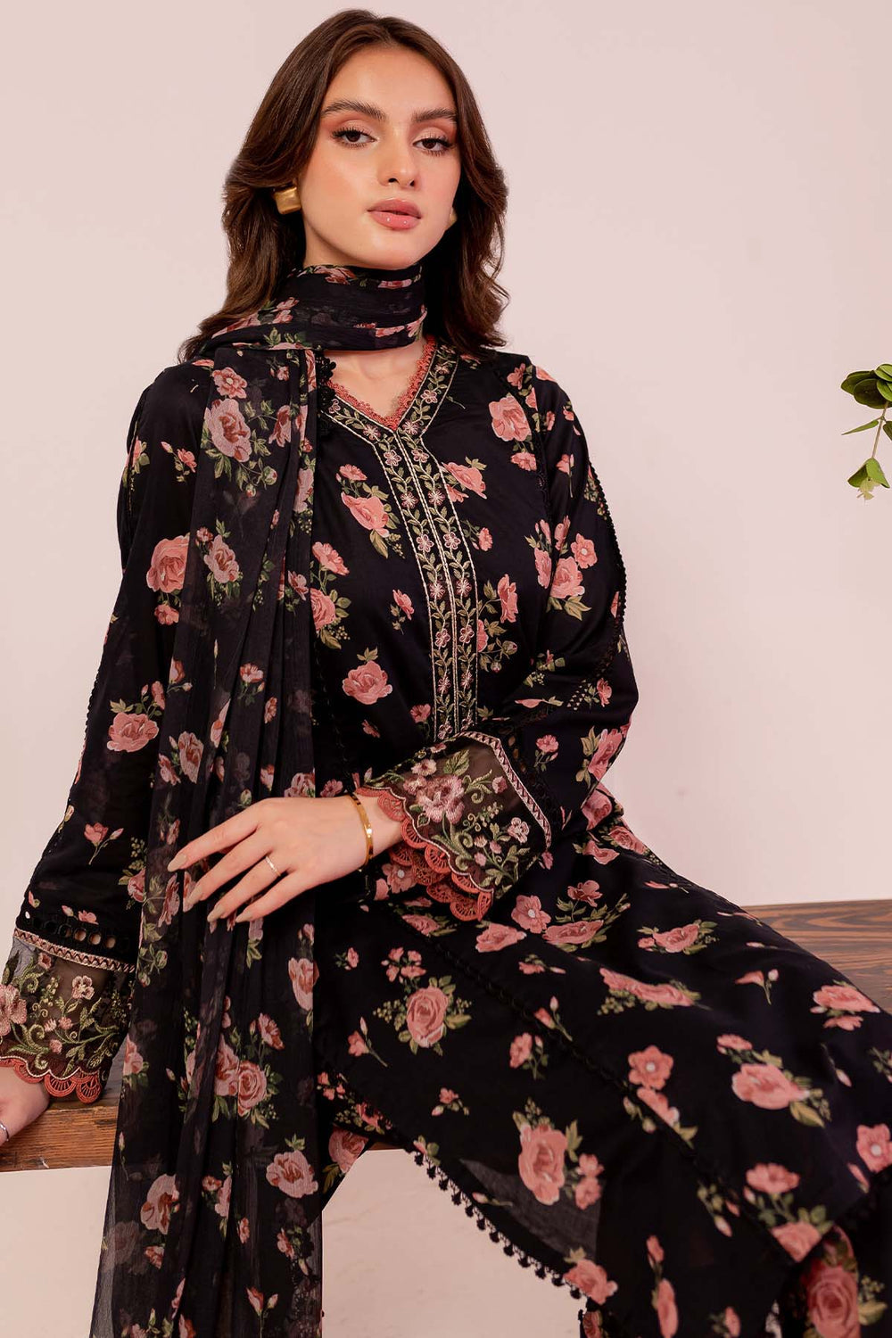 Farasha | Printed Essentials | Black Scarlet -  Farasha Ladies Clothes - Original Designer Dress - House of Maryam