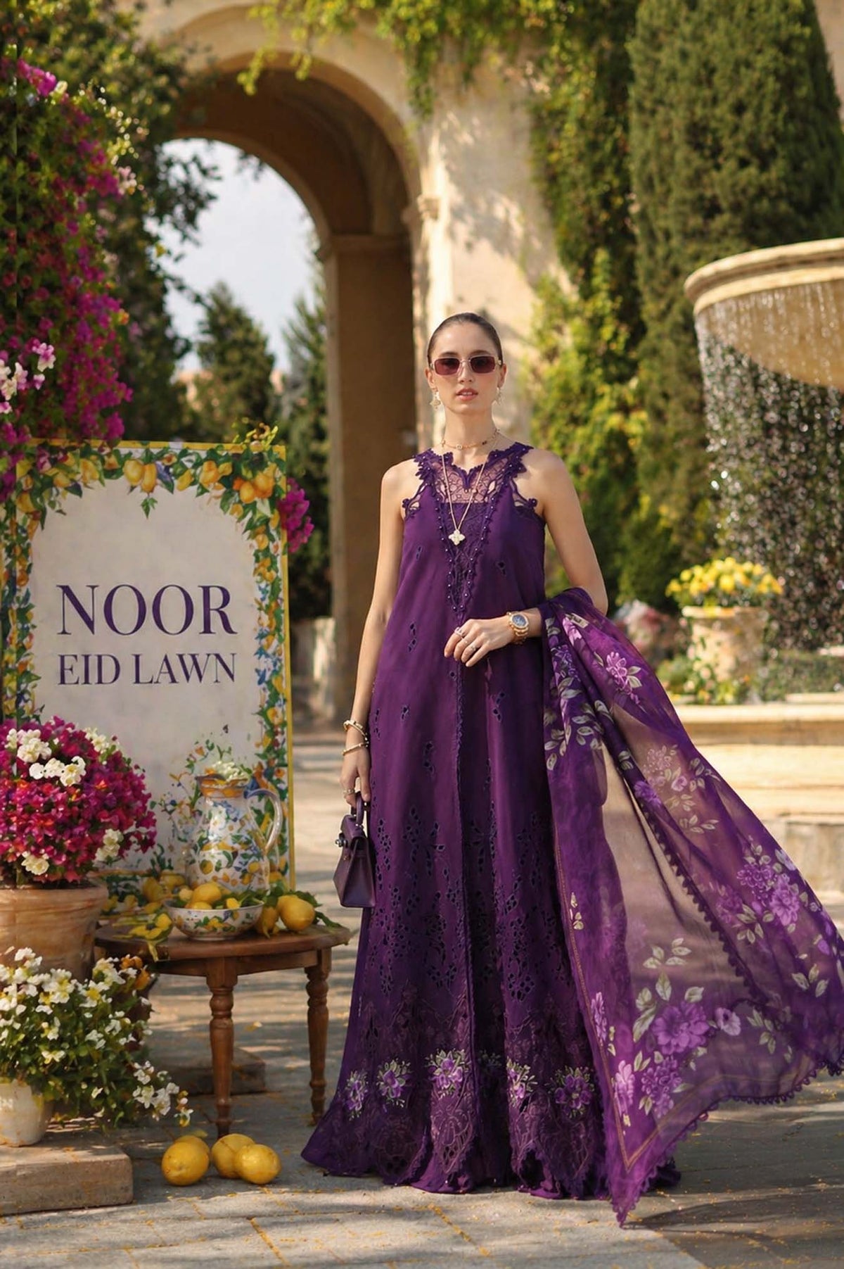 Noor by Saadia Asad | Luxury Eid Schiffli Laserkari 26 | D2 -Amalfi Amethyst-4