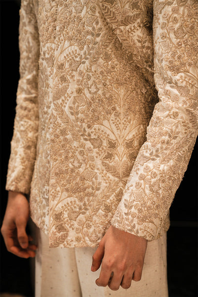 Republic By Omar Farooq | Bandhgala Suit | 'Mehr' Hand Embroidered Bandhgala Jacket -  Republic by Omar Farooq Bandhgala Suit - Original Designer Dress - House of Maryam