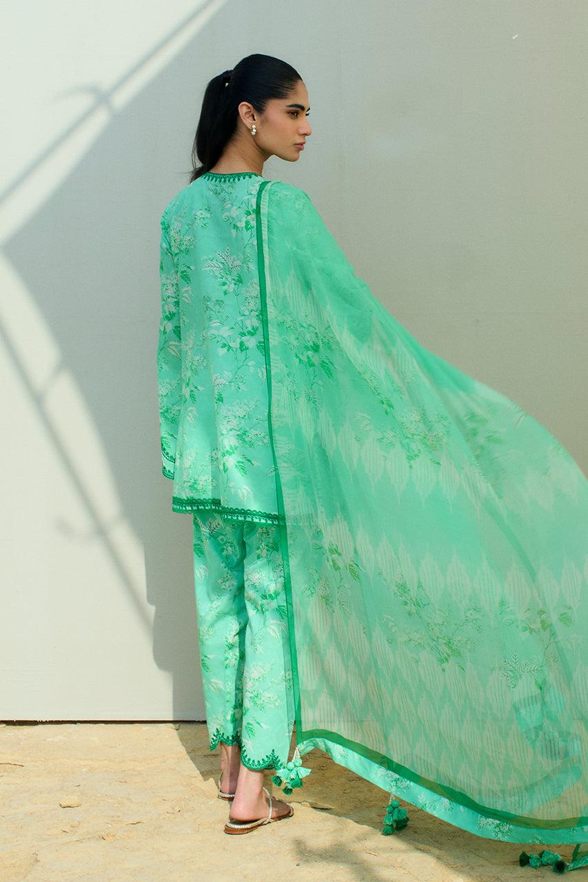 Sania Maskatiya | Luxury Lawn 25 | Azur (B) -  Sania Maskatiya Ladies Clothes - Original Designer Dress - House of Maryam