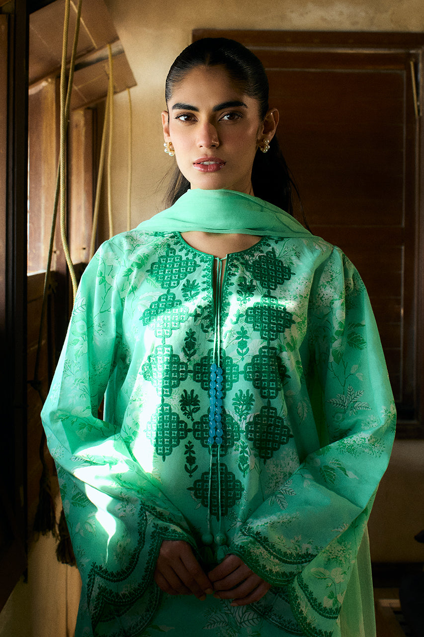 Sania Maskatiya | Luxury Lawn 25 | Azur (B) -  Sania Maskatiya Ladies Clothes - Original Designer Dress - House of Maryam