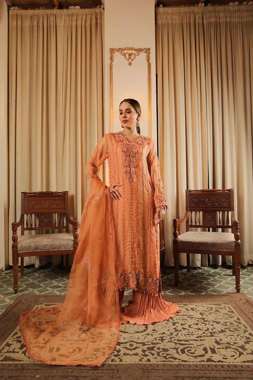 Muntaha | Baad e Saba | Zarafshan - Salmon by Muntaha by Shanzay Fahad, image 2