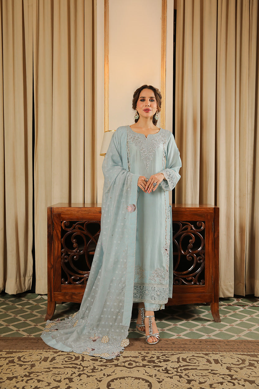 Muntaha | Baad e Saba | Zoya  Ice Blue by Muntaha by Shanzay Fahad, image 2