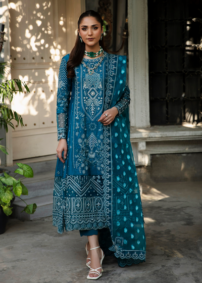 Maria Osama Khan | Rang e Noor Eid Edit | Neel Kamal -  Maria Osama Khan Luxury - Original Designer Dress - House of Maryam