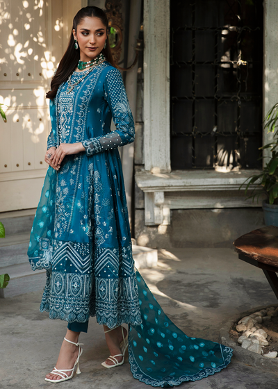 Maria Osama Khan | Rang e Noor Eid Edit | Neel Kamal -  Maria Osama Khan Luxury - Original Designer Dress - House of Maryam