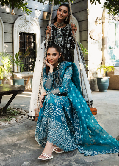 Maria Osama Khan | Rang e Noor Eid Edit | Neel Kamal -  Maria Osama Khan Luxury - Original Designer Dress - House of Maryam