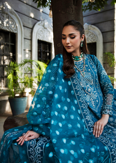 Maria Osama Khan | Rang e Noor Eid Edit | Neel Kamal -  Maria Osama Khan Luxury - Original Designer Dress - House of Maryam