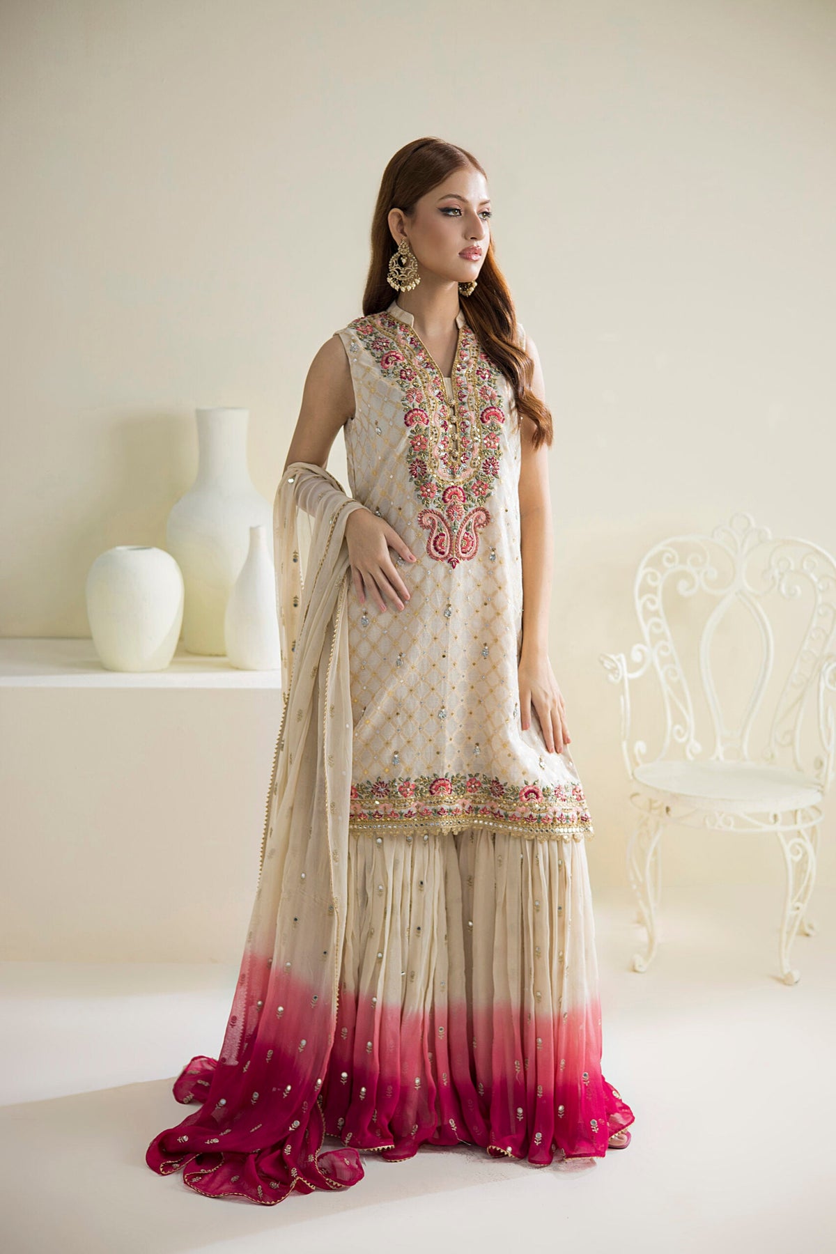 Farhat Jahan | Luxury Pret | Chaandni -  Farhat Jahan Formal - Original Designer Dress - House of Maryam
