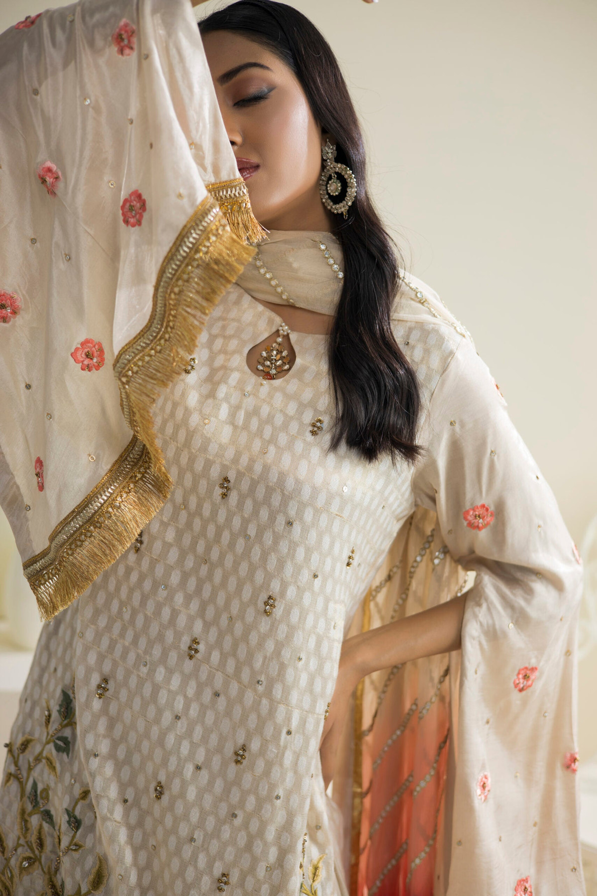 Farhat Jahan | Luxury Pret | Qainaat -  Farhat Jahan Formal - Original Designer Dress - House of Maryam