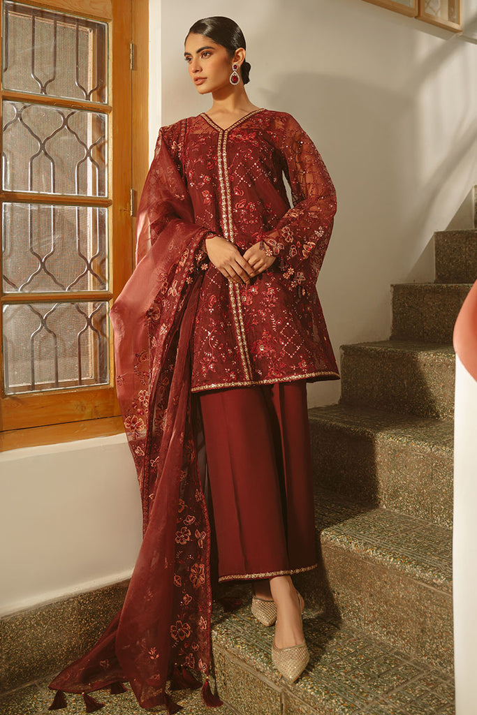 Cross Stitch | Luxe Atelier 25 | MERLOT MUSE -  Cross Stitch Ladies Clothes - Original Designer Dress - House of Maryam