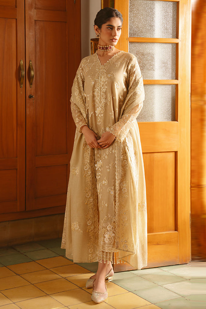 Cross Stitch | Luxe Atelier 25 | GOLDEN AURA -  Cross Stitch Ladies Clothes - Original Designer Dress - House of Maryam