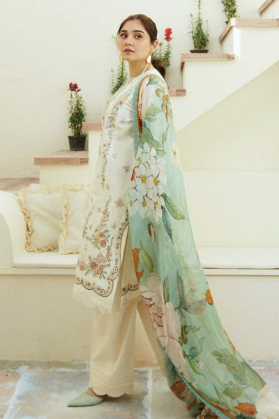 Zara Shahjahan | Coco Lawn Eid Edit 24 | IVORY-D10 -  Zara Shahjahan Luxury - Original Designer Dress - House of Maryam