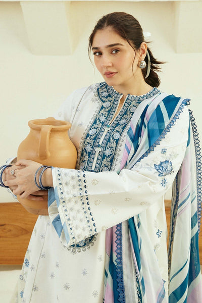Zara Shahjahan | Coco Lawn Eid Edit 24 | IVORY-D4 -  Zara Shahjahan Luxury - Original Designer Dress - House of Maryam
