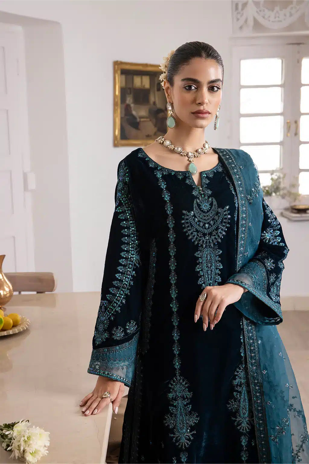 Iznik | Festive Velvet 23 | IV-21 LEHJA by Designer Iznik - House of Maryam - Pakistani Designer Ethnic Wear in {{ shop.shopifyCountryName }}