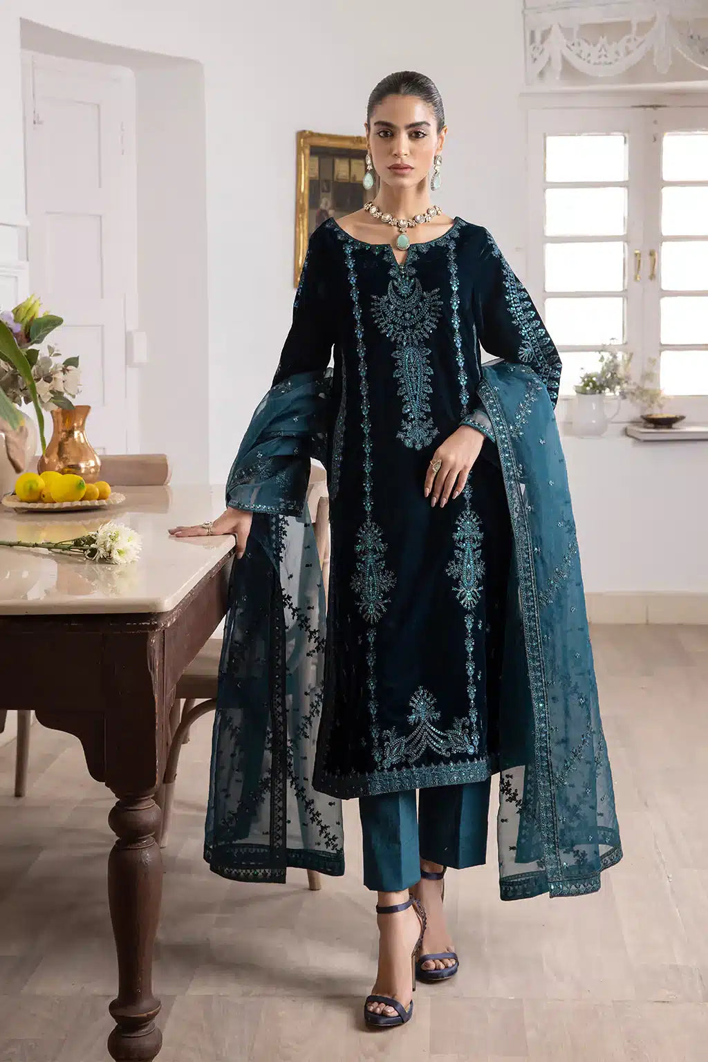 Iznik | Festive Velvet 23 | IV-21 LEHJA by Designer Iznik - House of Maryam - Pakistani Designer Ethnic Wear in {{ shop.shopifyCountryName }}