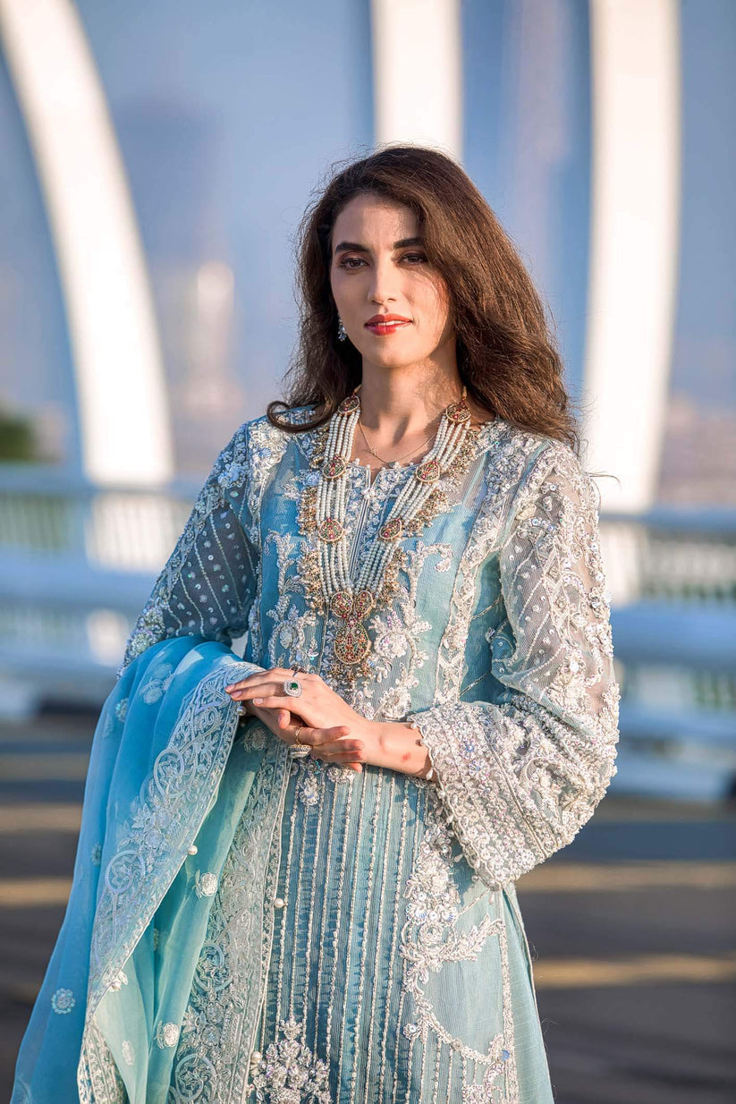 Kara | Kamdani Festive Collection | Icy Cascade -  Kara Ladies Clothes - Original Designer Dress - House of Maryam