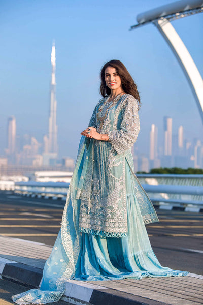 Kara | Kamdani Festive Collection | Icy Cascade -  Kara Ladies Clothes - Original Designer Dress - House of Maryam