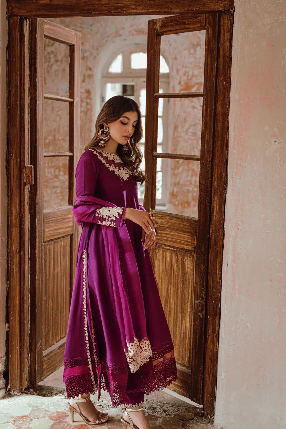 Azure | Embroidered Formals | Imperial Plum by Azure - House of Maryam