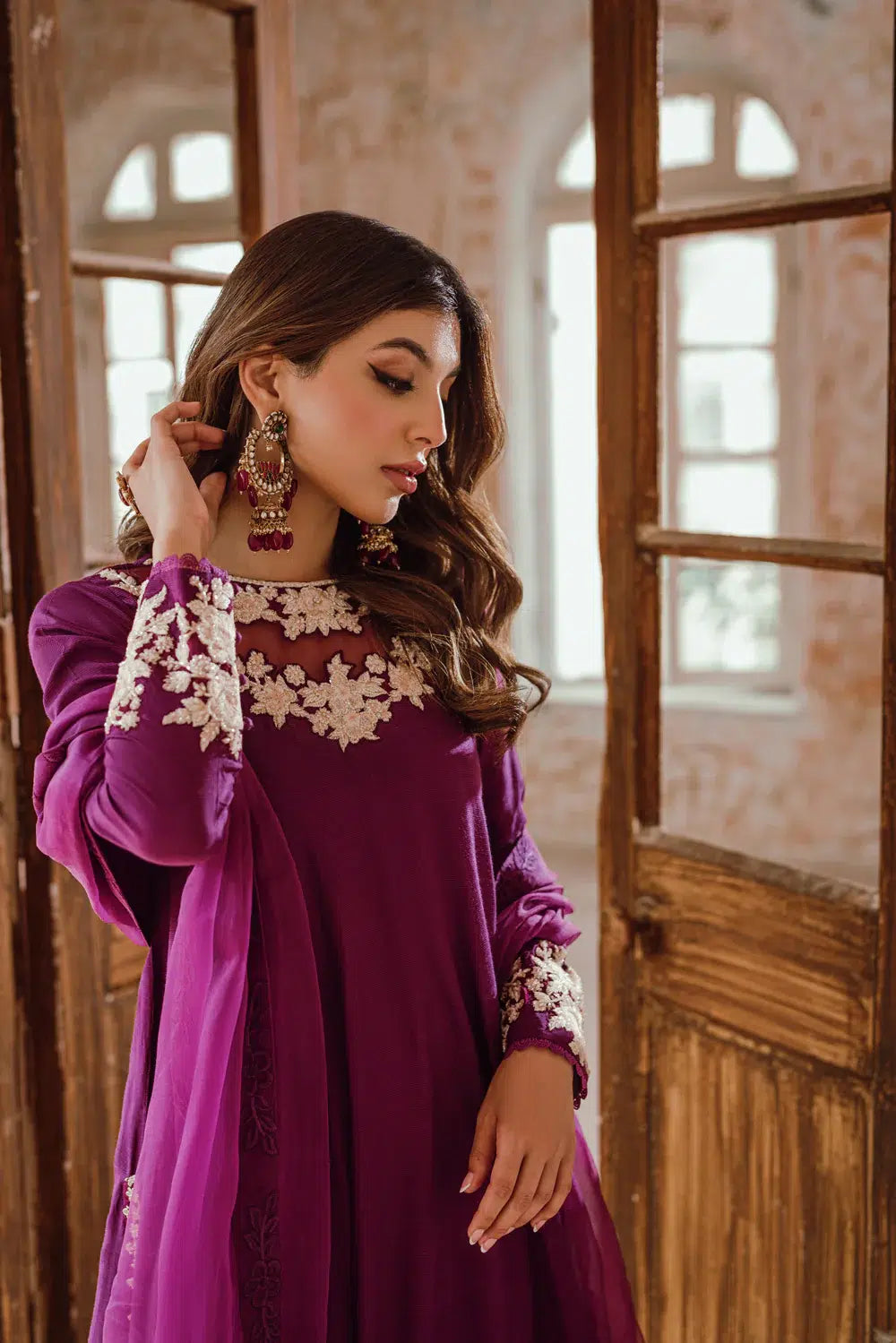 Azure | Embroidered Formals | Imperial Plum by Azure - House of Maryam