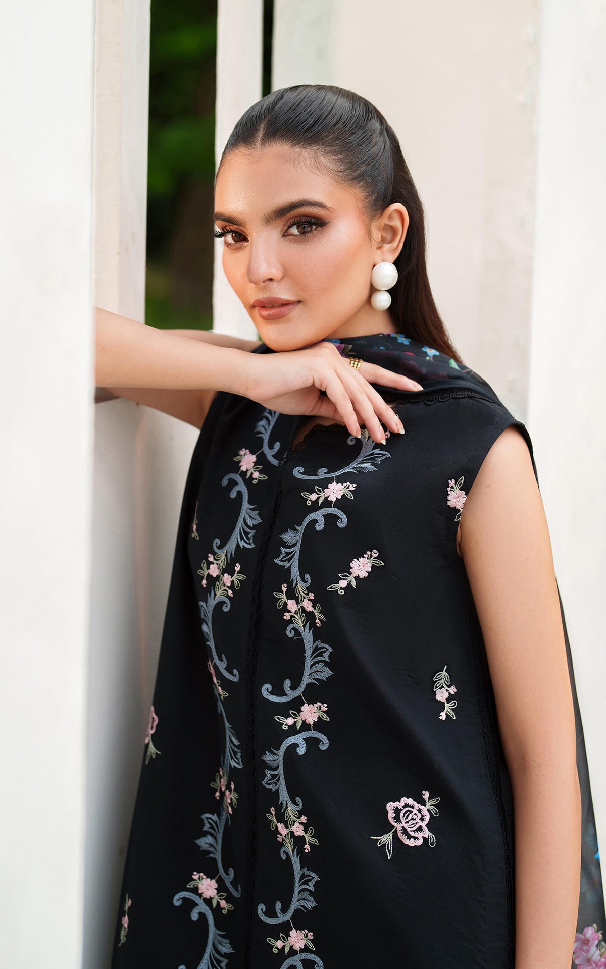 Asifa and Nabeel | Eden Cambric 25 | Ink Blossom ECU25-02 -  Asifa and Nabeel Ladies Clothes - Original Designer Dress - House of Maryam